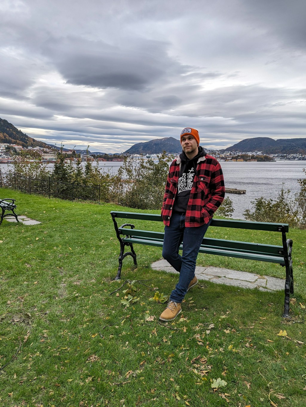 Peter on a bench in nature